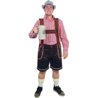 Oktoberfest   Bruine Tiroler lederhosen verkleed kostuum/broek voor heren
