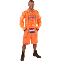 Oktoberfest   Oranje Tiroler broek / lederhosen verkleedkleding