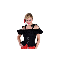 Oktoberfest   Tiroler blouse Carmen zwart