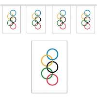 Olympische spelen vlaggenlijn   9 meter   polyester   vlaggetjes   Olympics   versiering