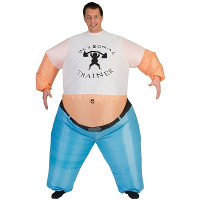 Opblaasbaar trainer verkleedkleding kostuum   voor volwassenen   carnavalskleding