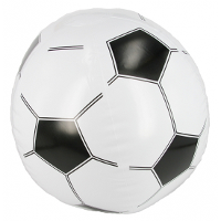 Opblaasbare voetbal strandbal   30 cm   kunststof   speelgoed