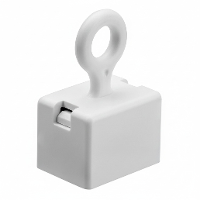 Ophang magneet / magneetjes   met oogje   wit   16 x 18 mm