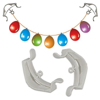 Ophangsysteem klemmen   2x stuks   voor slingers/ballonnen   Hoekklemmen