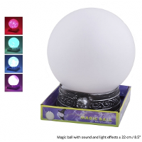 Oplichtende heksen/waarzegsters bol   Tovernaars bol met licht en geluid   Dia 22 cm