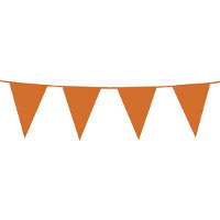 Oranje plastic buiten feest vlaggetjes 20 meter