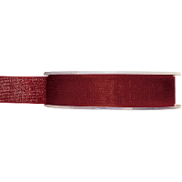 Organza sierlint   bordeaux rood   15 mm x 20 meter   Hobby decoratie lint   Cadeaulint