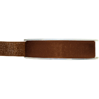Organza sierlint   bruin   15 mm x 20 meter   Hobby decoratie lint   Cadeaulint