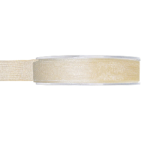Organza sierlint   creme wit   15 mm x 20 meter   Hobby decoratie lint   Cadeaulint