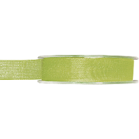 Organza sierlint   groen   15 mm x 20 meter   Hobby decoratie lint   Cadeaulint