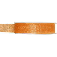 Organza sierlint   oranje   15 mm x 20 meter   Hobby decoratie lint   Cadeaulint