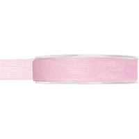 Organza sierlint   roze   15 mm x 20 meter   Hobby decoratie lint   Cadeaulint