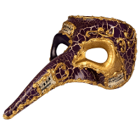 Paars Venetiaans snavel verkleedmasker voor volwassenen   Oogmasker   Gezichtmasker   Carnaval