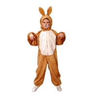 Paashaas/konijn kostuum   voor kinderen   bruin   pasen/carnaval verkleed onesie