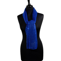 Pailletten sjaal   Blauw   Disco   Glitter   Blauwen Toppers Dames verkleed/carnaval accessoires