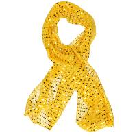 Pailletten sjaal   Goud   Disco   Glitter   Gouden Toppers Dames verkleed/carnaval accessoires