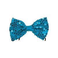 Pailletten vlinderstrikjes blauw