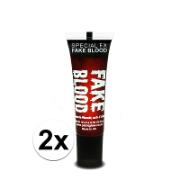 Paint Glow Nep bloed   2x   schmink/make up tube   11 ml   Halloween/Horror