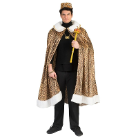Panterprint konings mantel   voor volwassenen   Carnaval Verkleedkleding   keizer