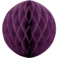Papieren kerstballen   aubergine paars   10 cm   kerstversiering