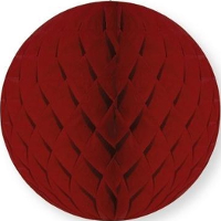 Papieren kerstballen   bordeaux rood   10 cm   kerstversiering