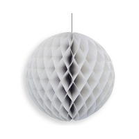 Papieren kerstballen   grijs   10 cm   kerstversiering