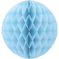 Papieren kerstballen   lichtblauw   10 cm   kerstversiering