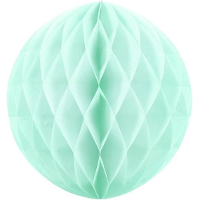 Papieren kerstballen   mintgroen   10 cm   kerstversiering