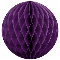 Papieren kerstballen   paars   10 cm   kerstversiering