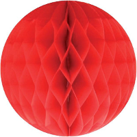Papieren kerstballen   rood   10 cm   kerstversiering