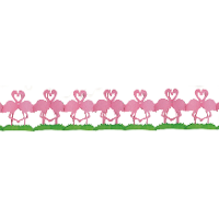 Papieren slinger flamingo vogel thema   3 meter   Tropische hawaii thema feestartikelen