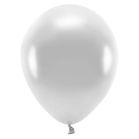 Party ballonnen   biologisch afbreekbaar   100x   zilver   milieuvriendelijke feestversiering
