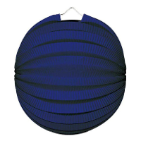 Party lampion van papier   ronde vorm   blauw   dia 22 cm   versiering   niet brandvertragend