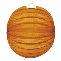 Party lampion van papier   ronde vorm   oranje   dia 22 cm   versiering   niet brandvertragend