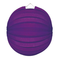 Party lampion van papier   ronde vorm   paars   dia 22 cm   versiering   niet brandvertragend