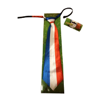 Party Stropdas in de kleuren van vlag Frankrijk   Supporters   Franse verkleed artikelen