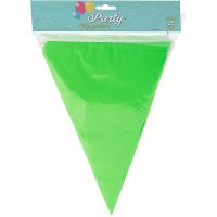Party Vlaggenlijn   binnen/buiten   plastic   groen   600 cm   25 vlaggetjes
