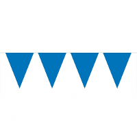 Party Vlaggenlijn puntvlaggetjes   kunststof   blauw   10 meter   Slinger   versiering