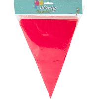 Party Vlaggenlijn   rood   6 m   25 vlaggetjes   binnen/buiten   plastic
