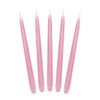 Partydeco Dinerkaarsen   lichtroze   10x stuks   24 cm   5 Branduren   Kandelaar kaarsen