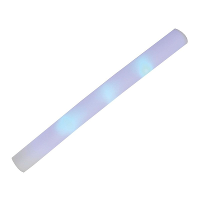 Partystaaf / foam stick met wit LED licht   48 cm   lichtstaven / partysticks