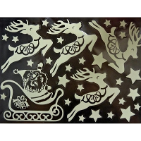 Peha raamversiering   glow in the dark   raamstickers   29,5 x 40 cm   kerst