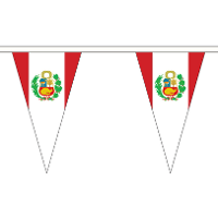 Peru landen puntvlaggetjes vlaggenlijn   500 cm   slinger / vlaggenlijn   landen versiering