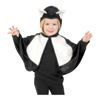 Peuter verkleedkleding poncho   kat/poes   dieren   met capuchon