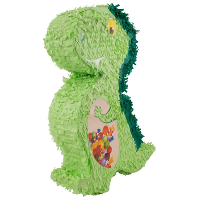 Pinata dinosaurus   Kinder verjaardag pinata   58 x 42 cm   groen   T Rex dino   van papier