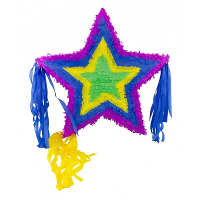 Pinata gekleurde ster  57 cm