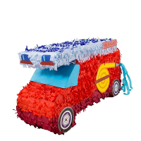 Pinata rode brandweerwagen   18 x 52 x 30 cm   rood   auto
