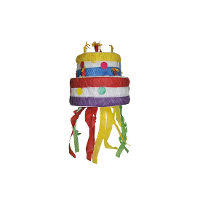 Pinata taart   gekleurd   30 cm   karton   verjaardagstaart   versiering