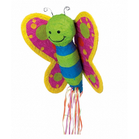 Pinata Vlinder   gekleurd   papier   56 x 52 x 17 cm   feestartikelen verjaardag