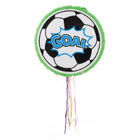Pinata voetbal   96 x 48 x 8 cm   papier mache   voetbalthema verjaardag